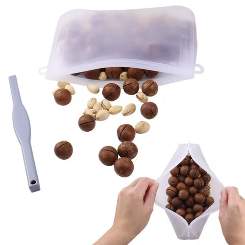 FreshSeal™ gjenbrukbar silikonpose for oppbevaring av mat
