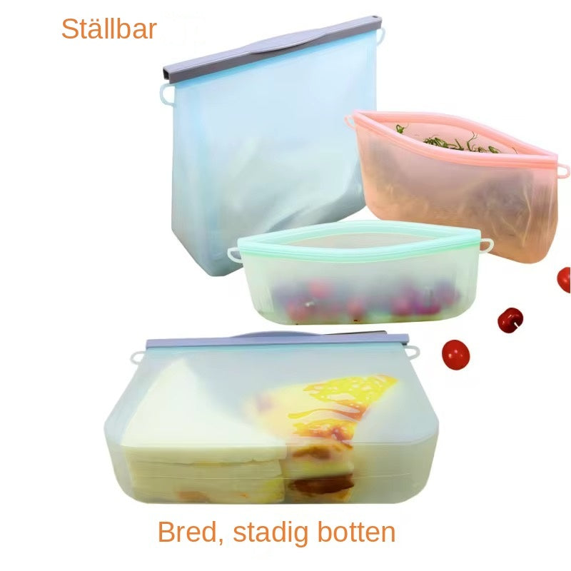FreshSeal™ gjenbrukbar silikonpose for oppbevaring av mat